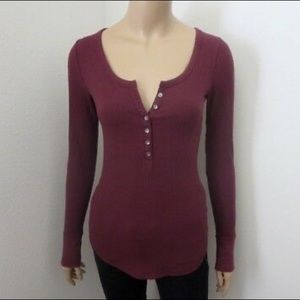 Abercrombie & Fitch Tops - Abercrombie & Fitch Burgundy Henley Top Abercrombie & Fitch Tops - Abercrombie & Fitch Burgundy Henley Top